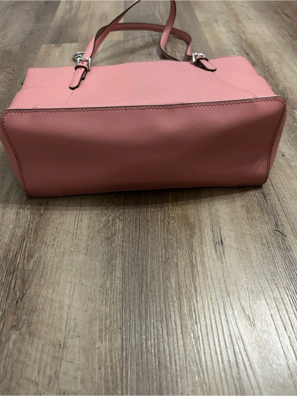 Michael Kors Pink Saffiano Tote with MK Charm